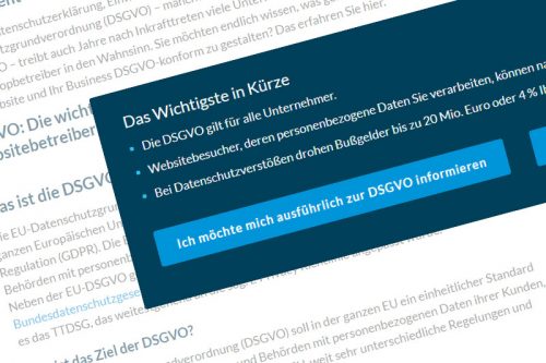 DSGVO Datenschutzerklärung erstellen