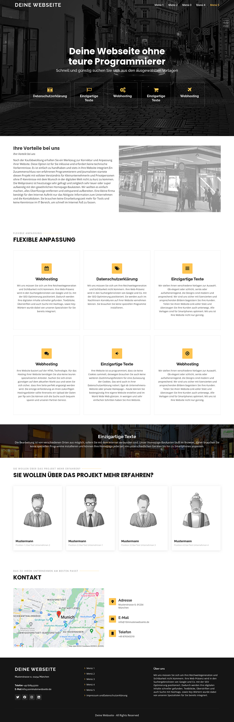 Webseite html design Vorlage Design W08